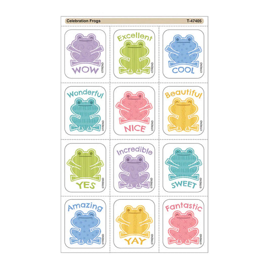 CELEBRATION FROGS TEAR & SHARE STICKERS 60PK