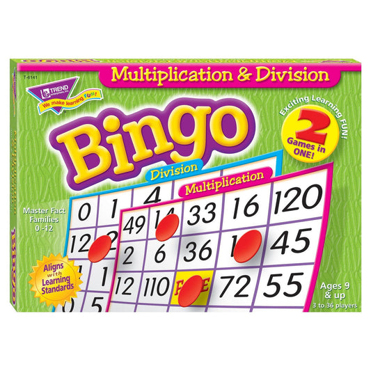 GAME BINGO MULTIPLICATION DIVISION