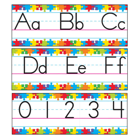 Jigsaw Alphabet Line Manuscrip