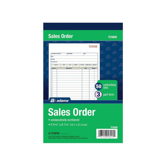 SALES ORDER BOOK NCR 3PT 5" X 8"