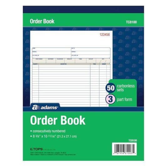 SALES ORDER BOOK NCR 3PT 8" X 10"