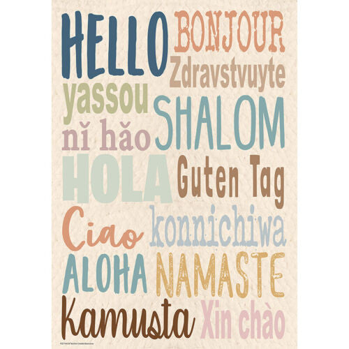 Everyone is Welcome Hello Positive Poster 13x19