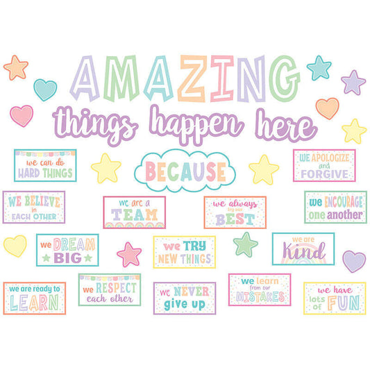 Pastel Pop Amazing Things Happen Here Bulletin Boa