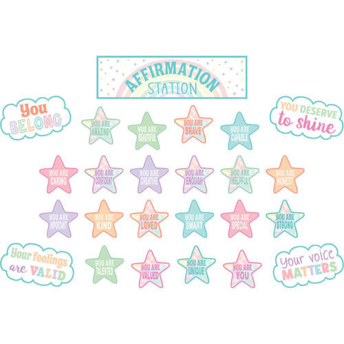 Pastel Pop Positive Affirmations Mini Bulletin Boa