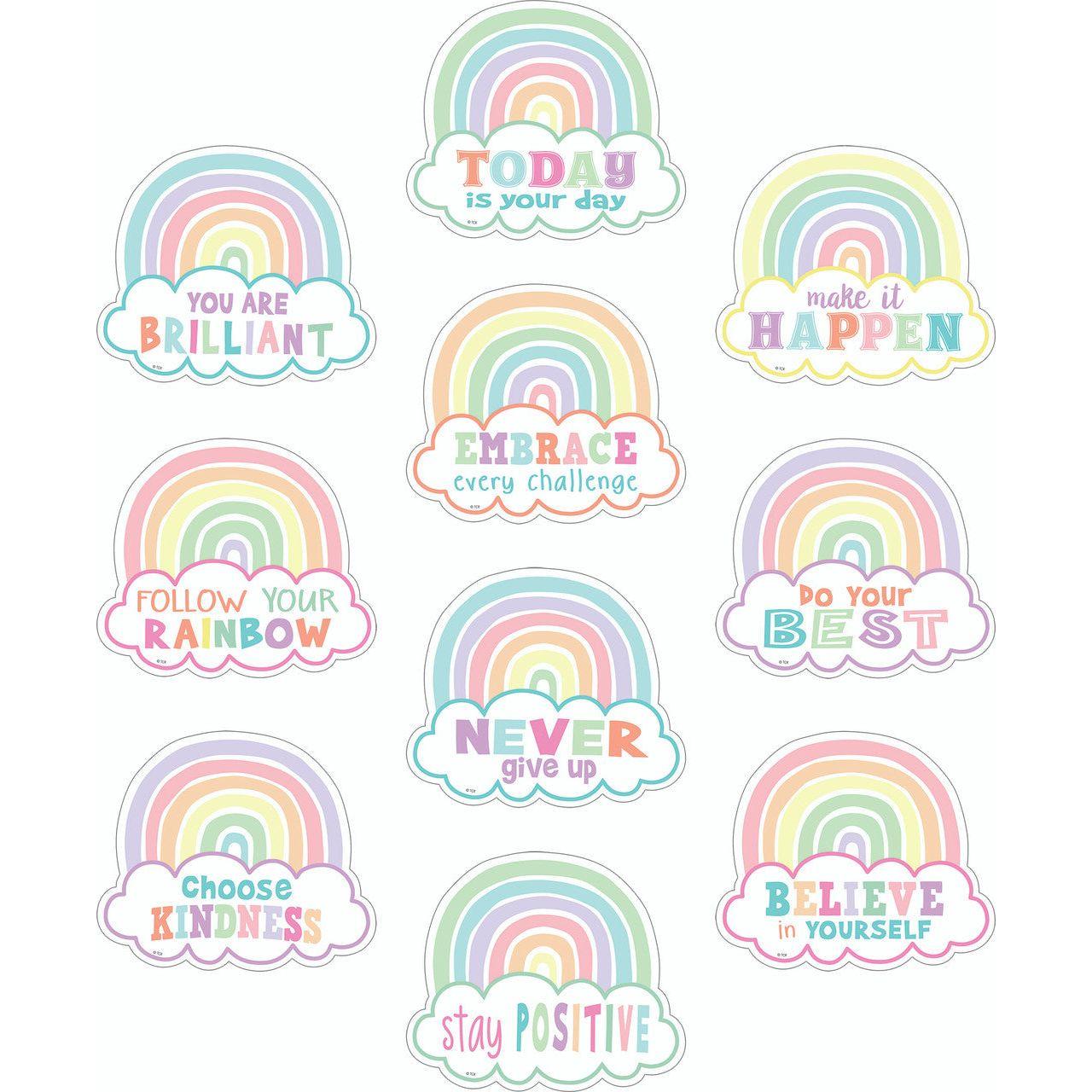 Pastel Pop Positive Sayings Accents 30 pcs