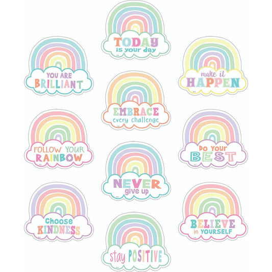 Pastel Pop Positive Sayings Accents 30 pcs