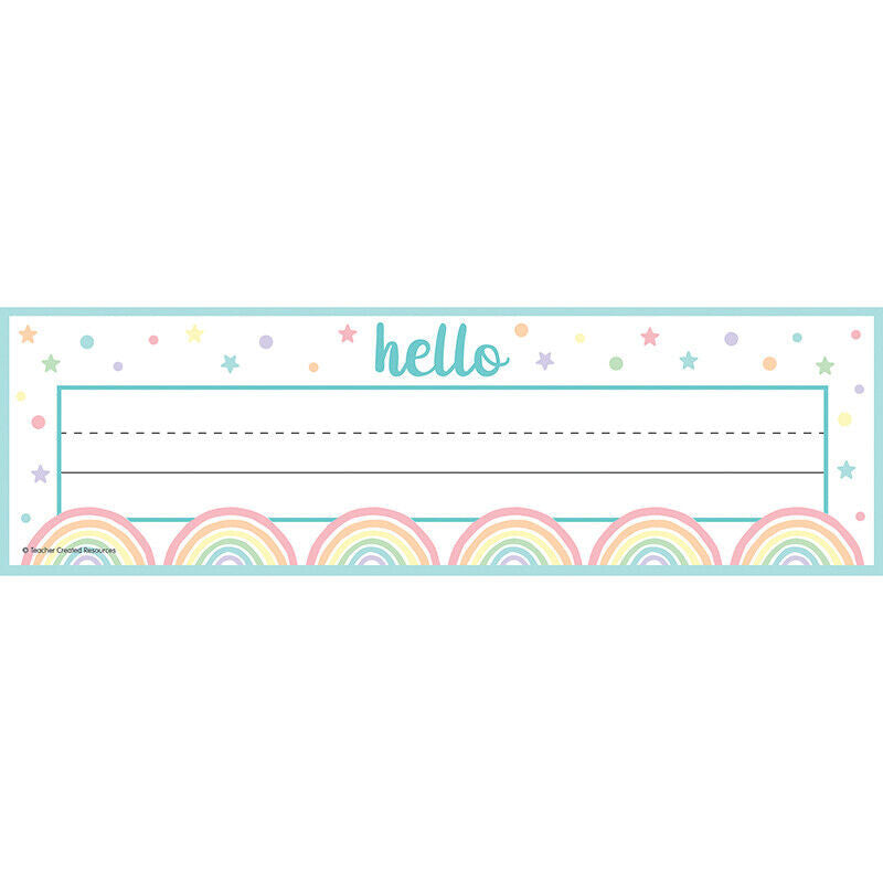 Pastel Pop Flat Name Plates