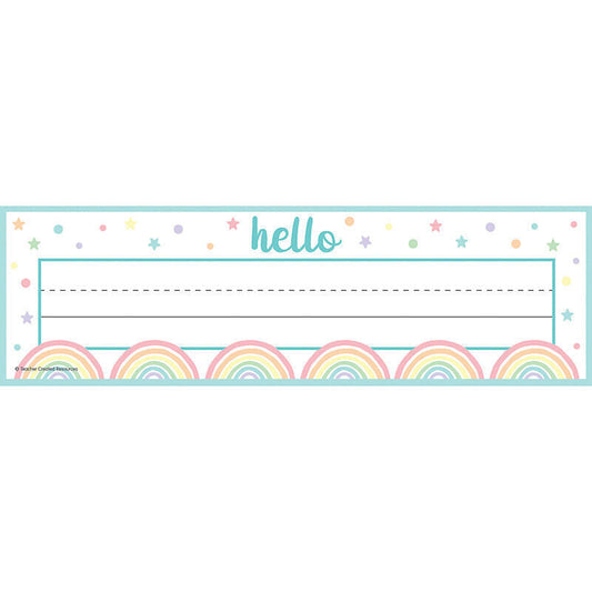 Pastel Pop Flat Name Plates