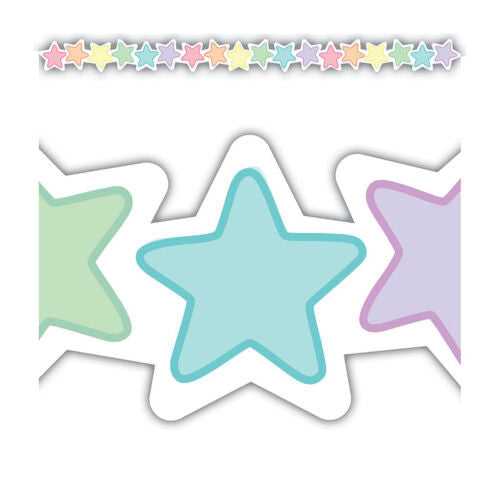Pastel Pop Stars Die-Cut Border Trim