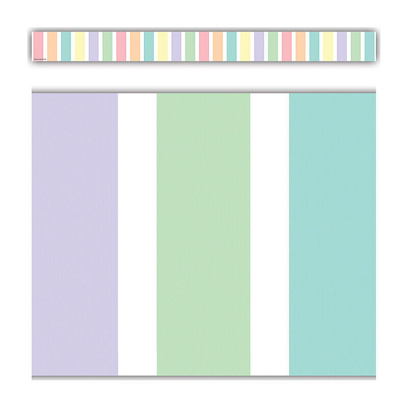 Pastel Pop Stripes Straight Border Trim