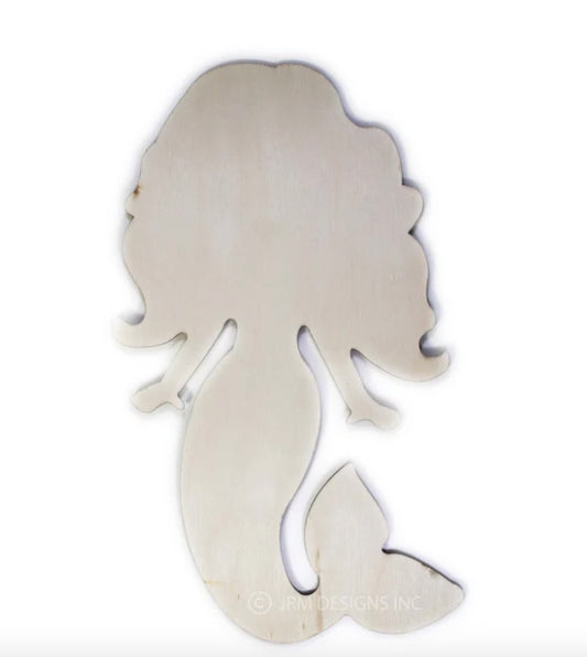 WOOD CUT-OUT MERMAID