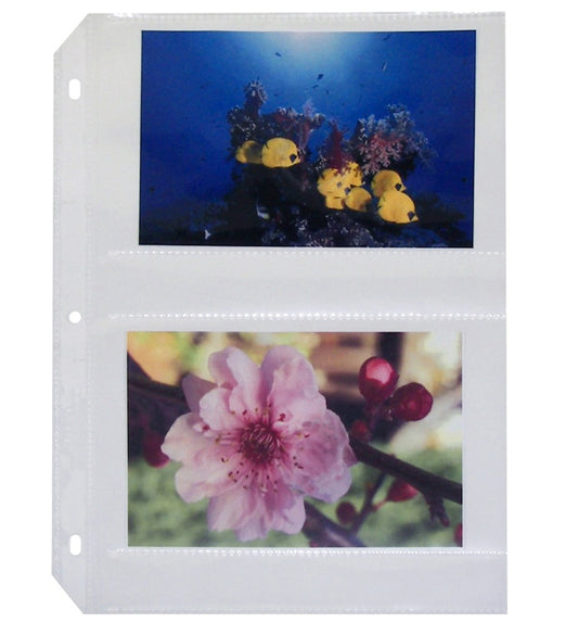 35mm Ring Binder Photo Storage Pages - 4 x 6, Traditional clear - side load, 11 1/4 x 8 1/8, 50/BX