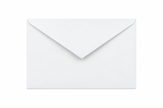 Sobre Invitacion 4 3/4" x 6 1/2" Blanco 25 Unidades