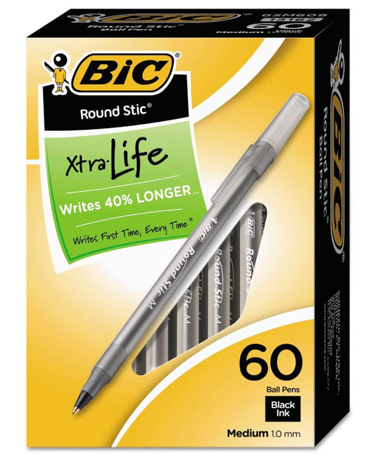 BIC Round Stic Medium Point 60 Paq.