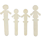 LASER-CUT WOODEN FAMILY 4.25'' 4 PC