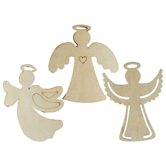 LASER-CUT WOODEN ANGEL 3 PC