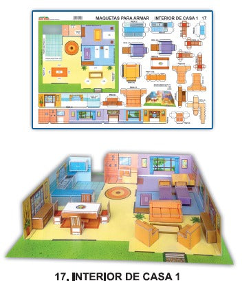 MODELO MAQUETA INTERIOR DE CASA 1
