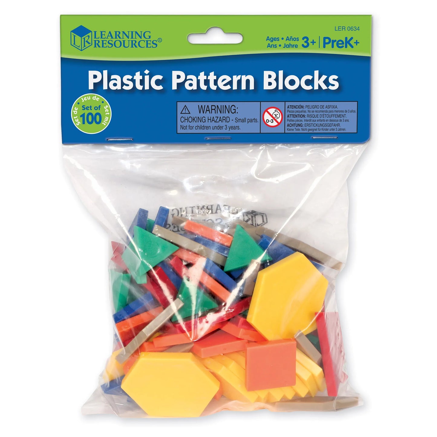 Plastic Pattern Blocks | Set Of 100