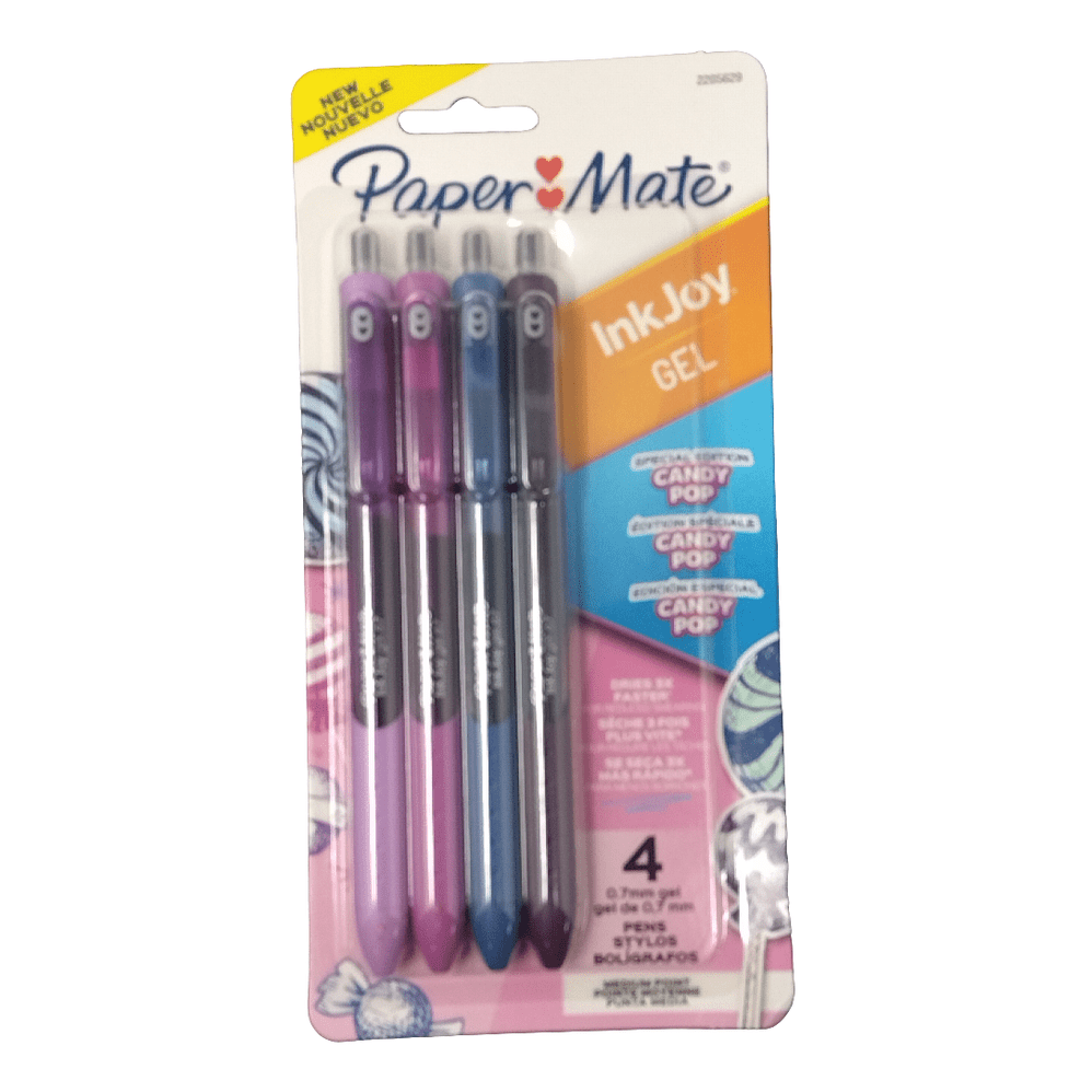INKJOY GEL RT 0.7MM 4CT CNDY POP