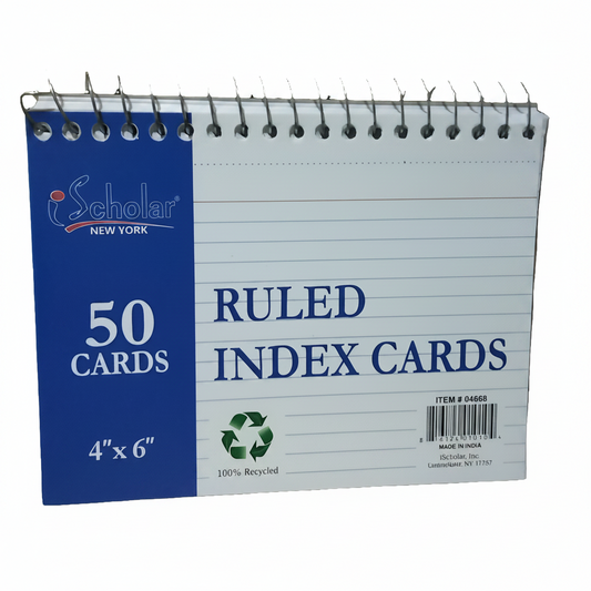 Ruled Index Card 4x6''