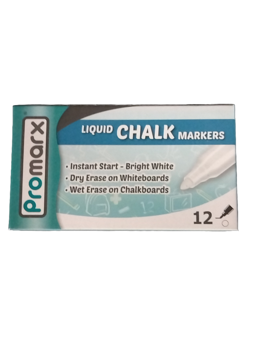 LIQUID CHALK MARKERS ASST 12CT
