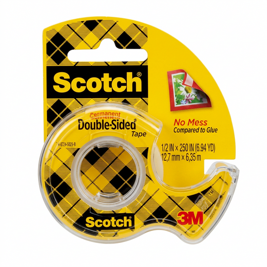 Double Stick Tape | 1/2"x250" | W/Dispenser - JA Riollano
