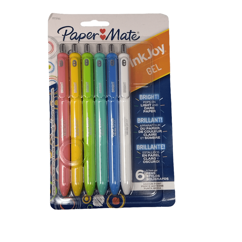 INKJOY GEL BRIGHT RT 0.7MM 6CT ASST