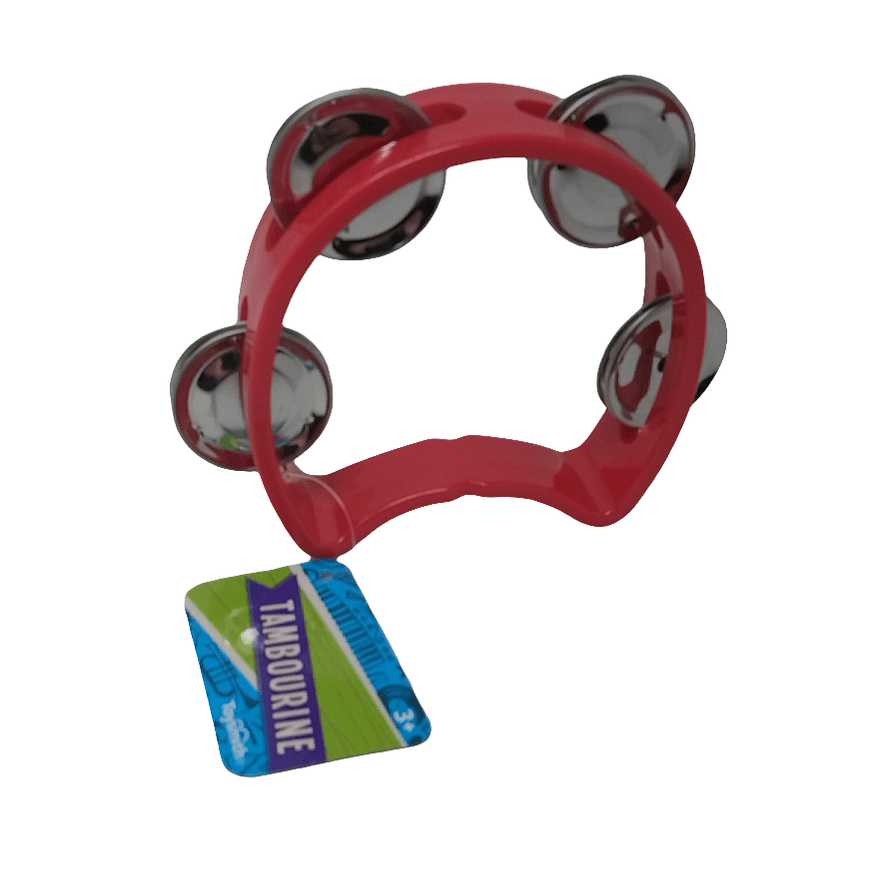 SMALL TAMBOURINE WITH 4 BELLS 4"