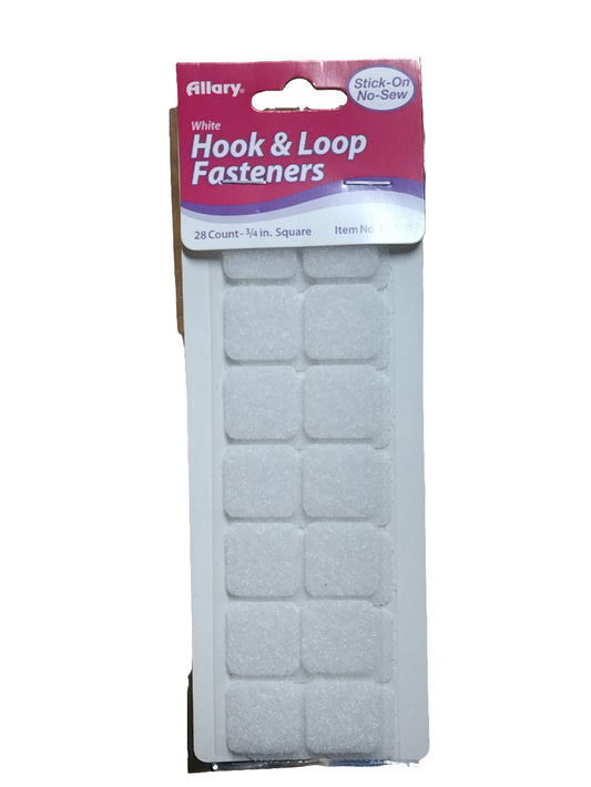 HOOK & LOOP FASTENERS BLACK OR WHITE 2 HANK
