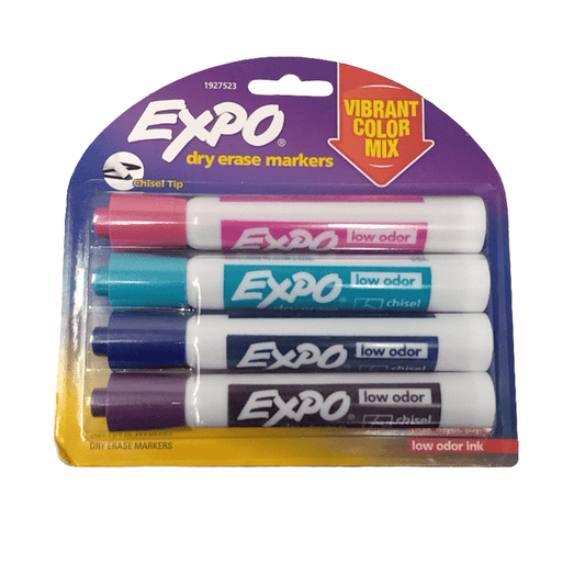 EXPO LOW ODOR 4CT CHISEL VIBRANT COLORS