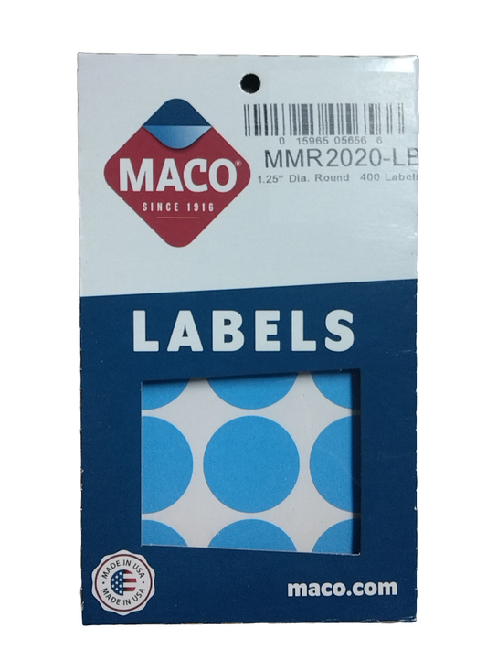 CODING LABEL 1-1/4" LT BLUE 400 PC