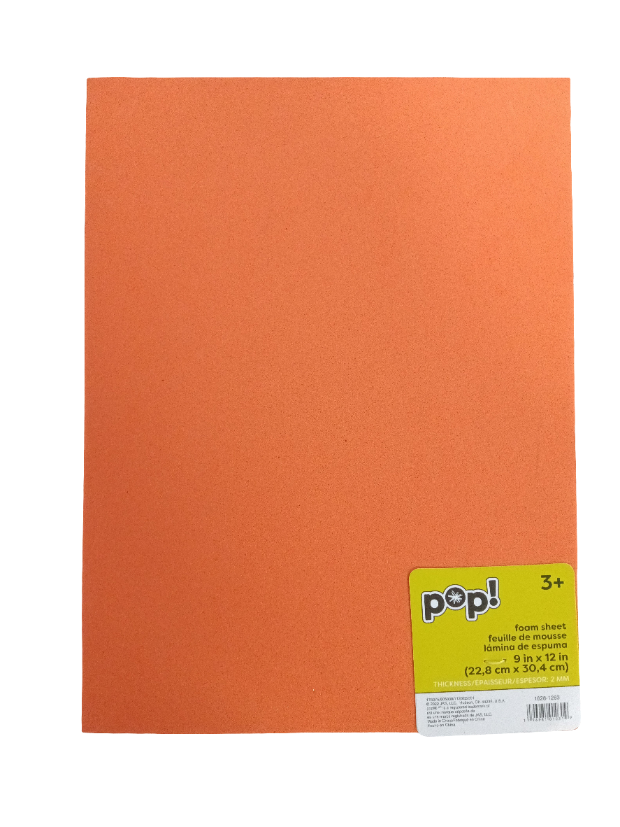 ORANGE FOAM SHEET 9X12 2MM