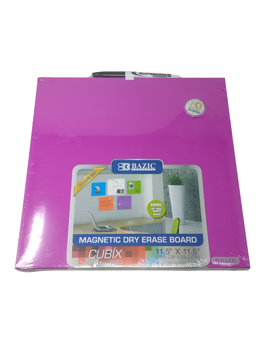 MAGNETIC DRY ERASE TILE ASST COLORS 11.5" X 11.5"