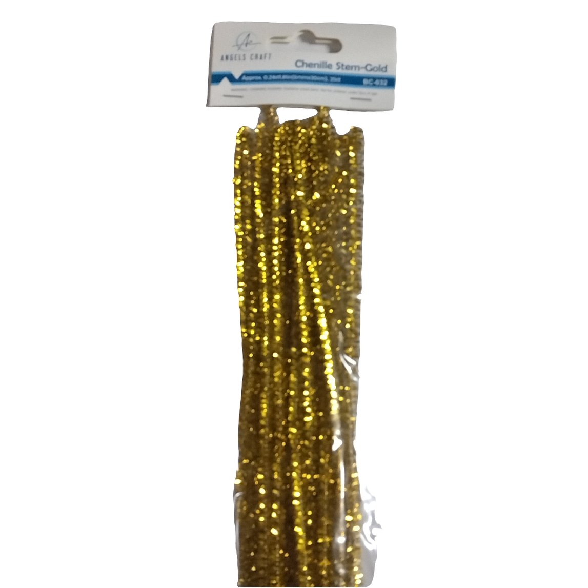 CHENILLE STEM GOLD 6MM 25CT