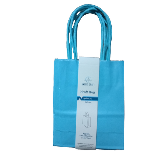 KRAFT BAGS LIGHT BLUE 4CT