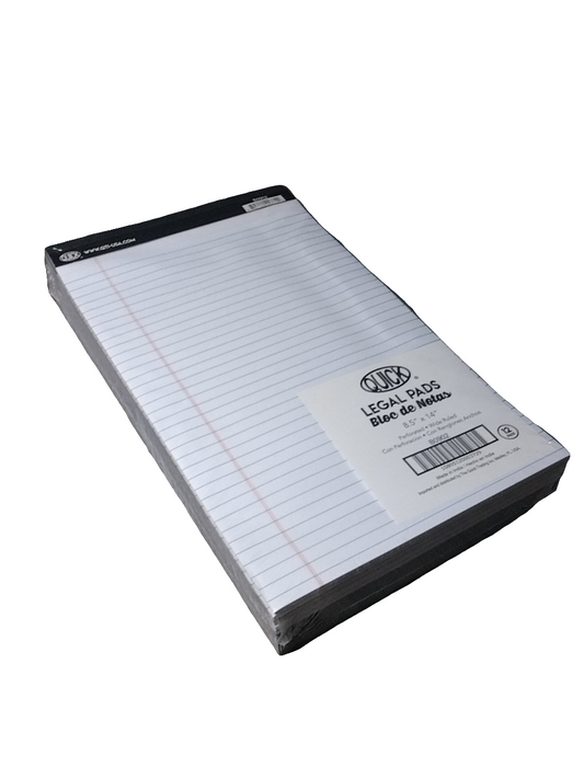 LEGALPADWHITE 8.5”X 14” (P/PC)