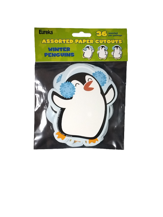 WINTER PENGUINS PAPER CUT-OUTS