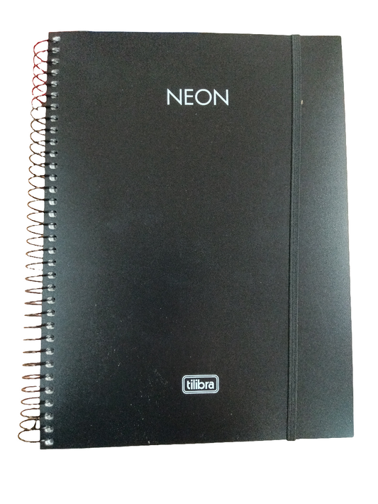 LIBRETA UNIVERSITARIA NEON - NEGRO