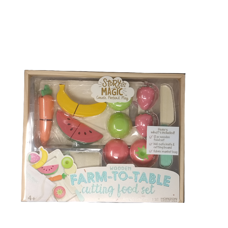 WOODEN CUTTING FOOD PLAYSET