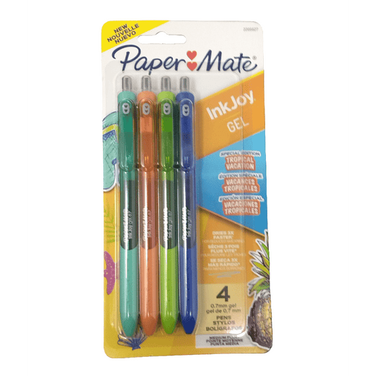 INKJOY GEL RT 0.7MM 4CT TROP VAC