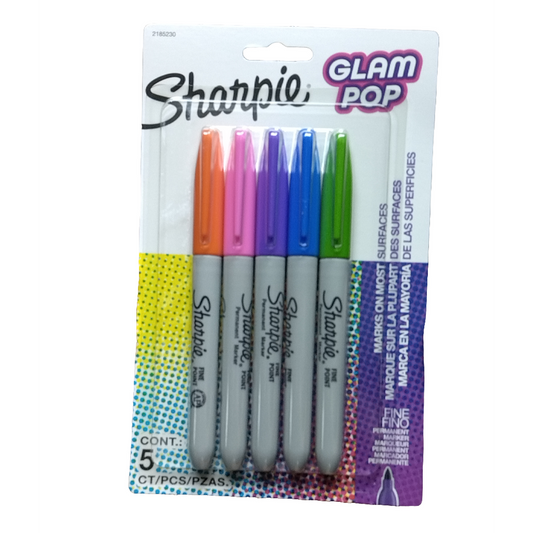 SHARPIE FN PERM GLAM POP 5CT