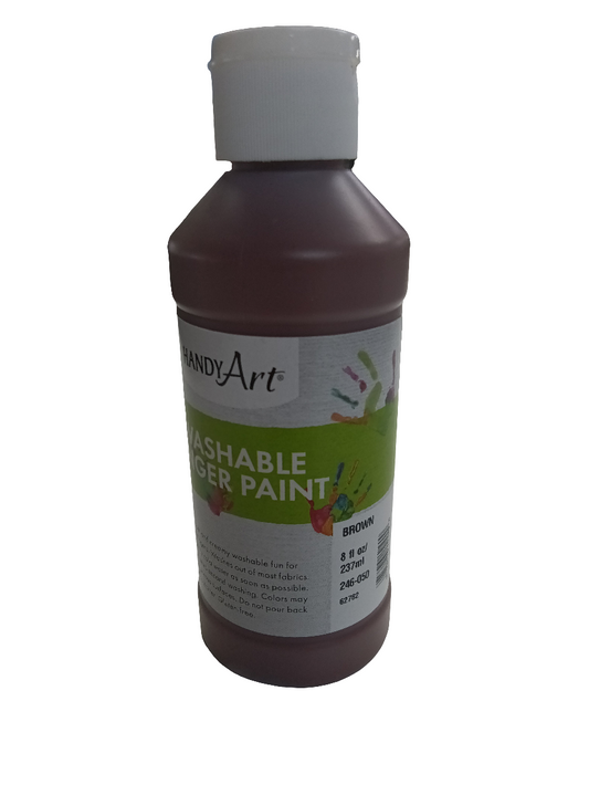 FINGER PAINT BROWN 8 OZ