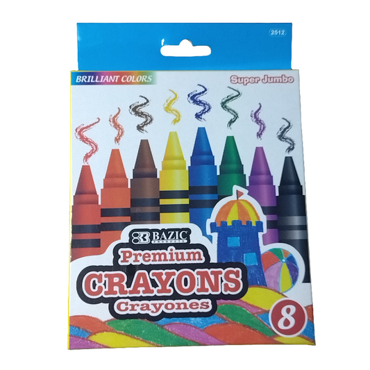 8 COLOR SUPER JUMBO PREMIUN CRAYON