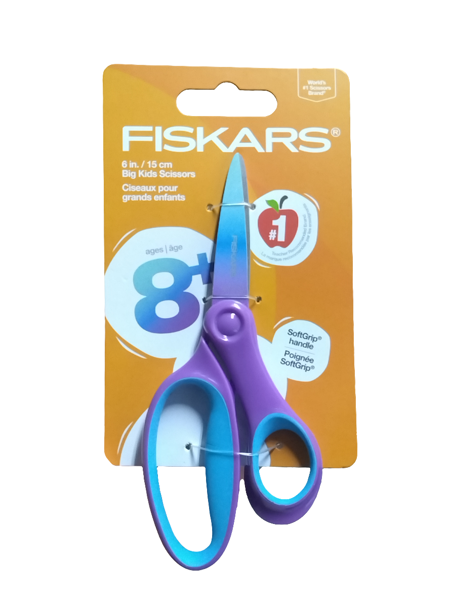 SCISSORS KIDS POINTED 6" COLORFUL METAL