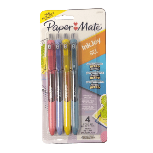 INKJOY GEL RT 0.7MM 4CT RETRO