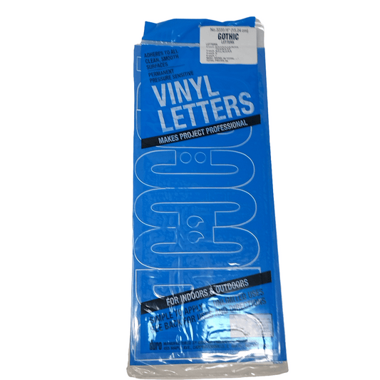 GOTHIC VINYL LETTERS & NUM