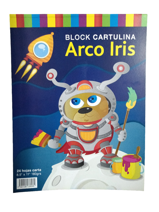 BLOCK CARTULINA ARCO IRIS 25 HOJAS 180GRM