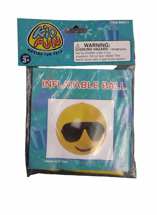 EMOTICON INFLATABLE BALLS / 12 INCH