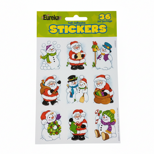 36ct GNT STKR Cmas Snowm/Santa - JA Riollano