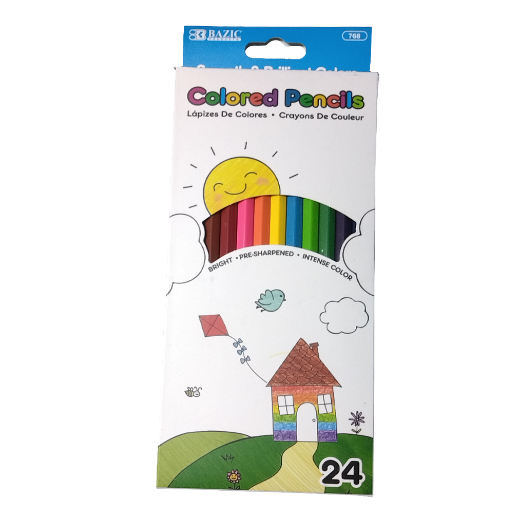 BAZIC 24 COLORED PENCILS